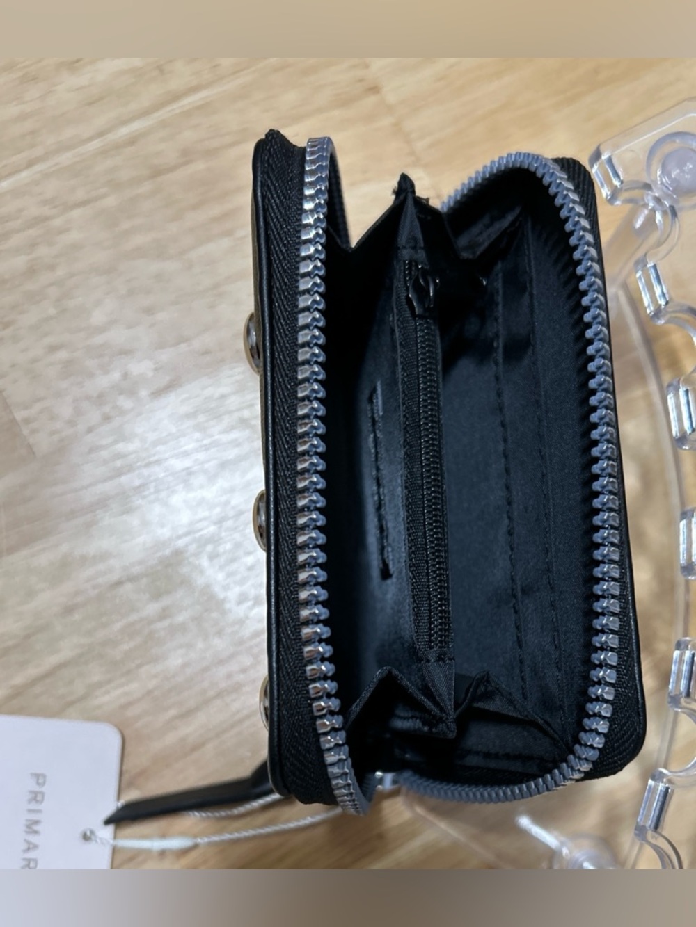 Primark Black Wallet with Silver Studs - Picture 3 of 3